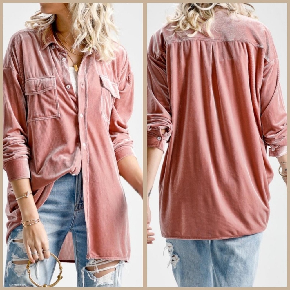 ⚜ Velvet Double Pocket Shirt